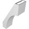 Ekena Millwork 5 1/2-in. W x 10-in. D x 18-in. H Westlake Architectural Grade PVC Knee Brace BRCP055X10X18WTL - alternate 3